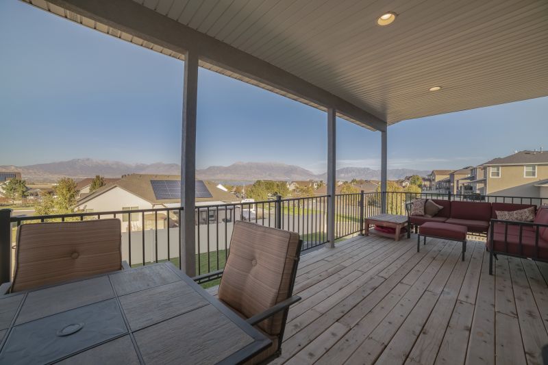 Completed Covered Deck with Roof